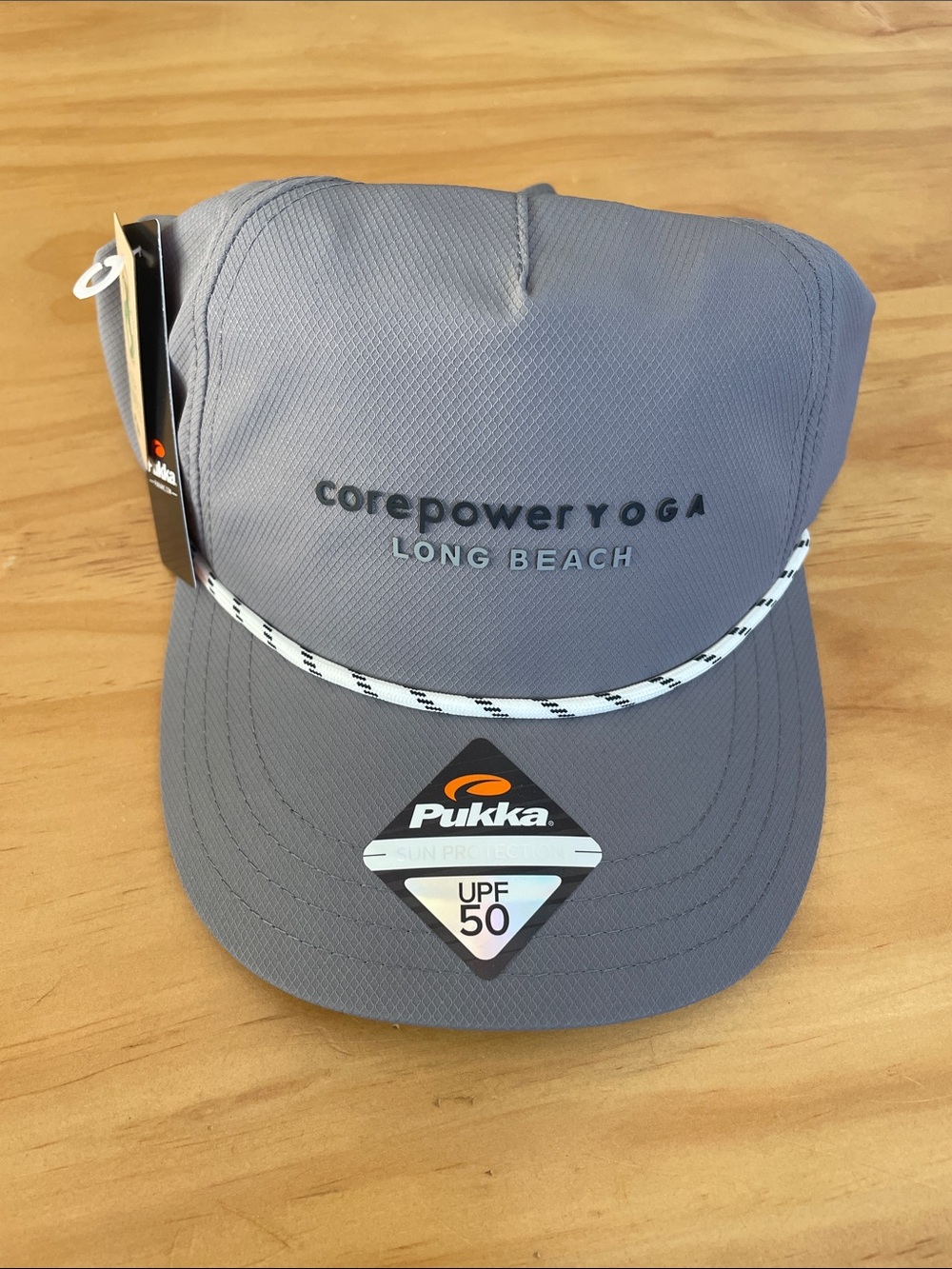 CorePower Yoga Long Beach UPF 50 Gray Men's SnapBack Hat - NWT